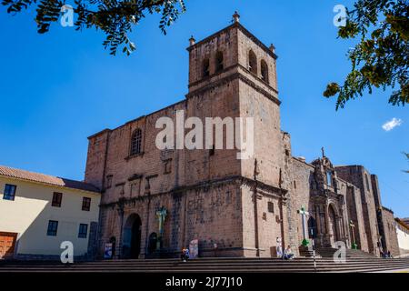 Kirche und Kloster San Francisco de Asis, Iglesia y Convento de San Francisco de Asís, Stadt Cusco, Cuzco, Heiliges Tal von Cuzco, Peru Stockfoto