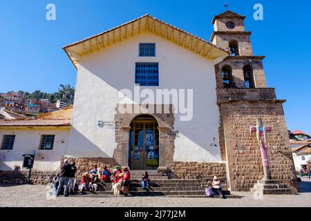 Templo del San Blas, Kirche San Blas im Viertel San Blas in Cusco, Cuzco, Peru Stockfoto