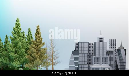 Weltumwelttag Feier mit Planet Erde isoliert. 3D Abbildung. Stockfoto