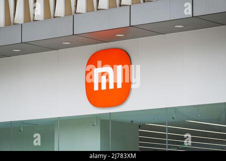 29. April 2022, Changzhou, Jiangsu, China: Ein Logo eines Xiaomi-Handy-Shops, das in Changzhou gesehen wurde. (Bild: © Sheldon Cooper/SOPA Images via ZUMA Press Wire) Stockfoto