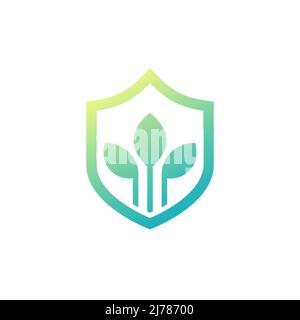 Symbol für den Pflanzenschutz, Vektorlogo Stock Vektor
