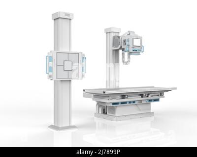 3D Rendering-Röntgenscanner für die radiologische Behandlung Stockfoto