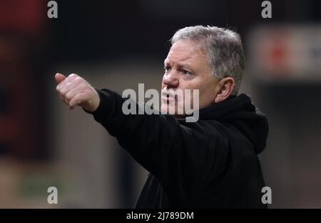 Crawley Manager John Yems gesehen während der EFL League zwei Spiel zwischen Exeter City und Crawley Town in St. James's Park. 15.. März 2022 Stockfoto