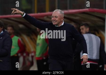 Stadio Renato Curi, Perugia, Italien, 06. Mai 2022, massimiliano alvini (Trainer perugia calcio) während des AC Perugia gegen AC Monza - Italienischer Fußball Serie B Stockfoto