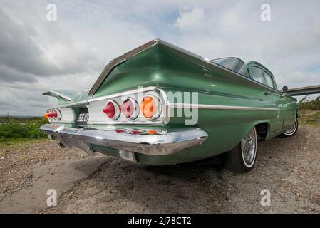 1960 Chevrolet Bel Air klassisches amerikanisches Familienauto Stockfoto