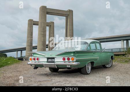 1960 Chevrolet Bel Air klassisches amerikanisches Familienauto Stockfoto