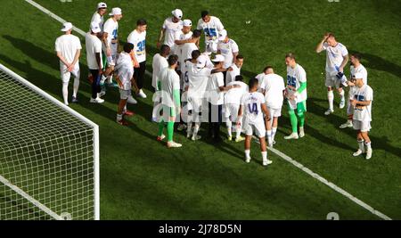 Nach einem Sieg wurde Real Madrid zum 35.. Mal in der Saison 2022/23 zum Meister der Liga Stockfoto