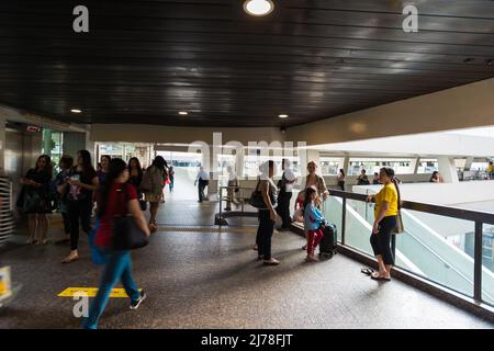Hongkong, Hongkong-October 25, 2015 - Reisehintergrund mit Gebäude in Hongkong, Transport Hongkong City. Stockfoto