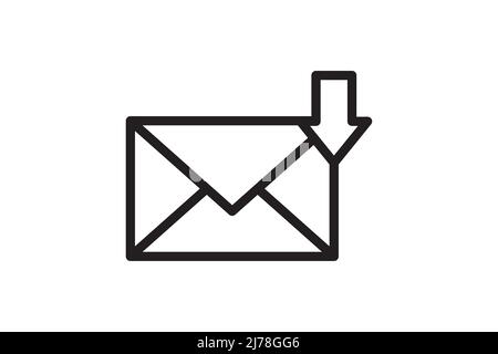 Vektorzeichen für Mail-Symbol. Briefumschlagsymbol. Abbildung zum Senden der Nachricht an die Adresse. E-Mail-Newsletter-Design. Stock Vektor