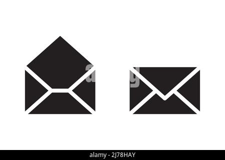 Vektorzeichen für Mail-Symbol. Briefumschlagsymbol. Abbildung zum Senden der Nachricht an die Adresse. E-Mail-Newsletter-Design. Stock Vektor