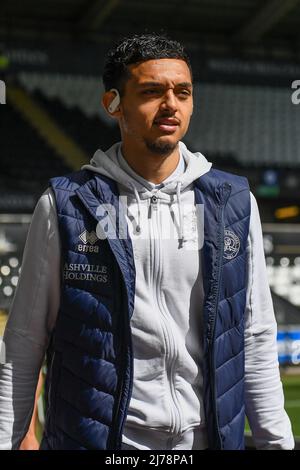 Andre Dozzell #17 von Queens Park Rangers kommt im Stadion Swansea.com an Stockfoto