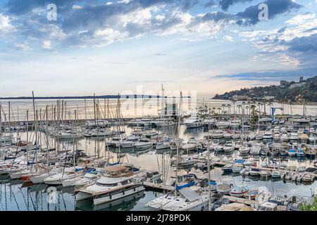 Golfe Juan Vallauris an der Cote d'Azur im Süden Frankreichs Stockfoto