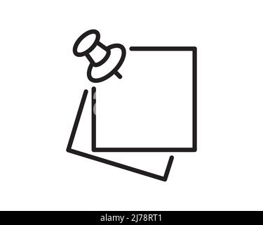 Vektorzeichen für Notizsymbol. Papiernachricht oder Dokumentseite. Beachten Sie das Dokumentblatt. Stock Vektor