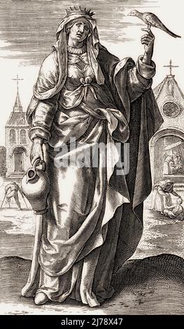 Elisabeth von Ungarn, Heilige Elisabeth von Thüringen, 1207 – 1231 Stockfoto