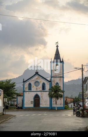 Kirche Nossa Senhora da Conceiçao in Santo Antonio, der Hauptstadt der Insel Principe. Stockfoto