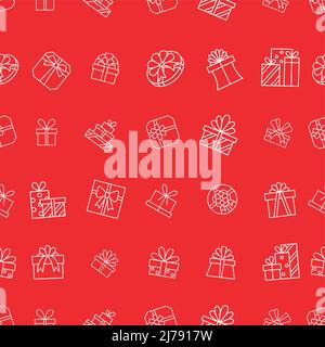 Vektor Rot nahtloses Muster. Sich wiederholende Geometrie Stock Vektor