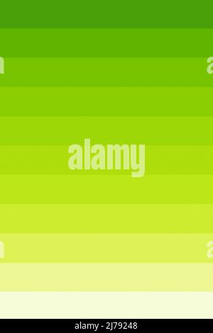 Horizontale Streifen mit gradienten neongrünen Farben für abstrakten Hintergrund Stockfoto