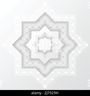 Weißes achteckiges Urlaubsdesign Stock Vektor