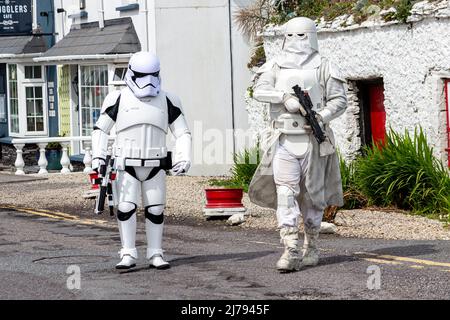 Star Wars-Charaktere beim Festival 4. in Portmagee, County Kerry, Irland Stockfoto