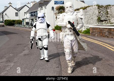 Star Wars-Charaktere beim Festival 4. in Portmagee, County Kerry, Irland Stockfoto