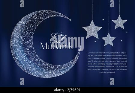 Eid Mubarak Grußkarte Stock Vektor