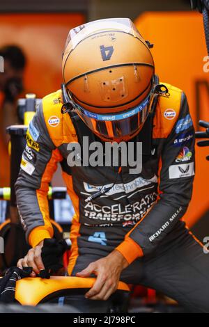 Miami Gardens, Florida, USA. 06.. Mai 2022. NORRIS Lando (gbr), McLaren F1 Team MCL36, Portrait während des Formel 1 Crypto.com Miami Grand Prix 2022, 5. Runde der FIA Formel 1 Weltmeisterschaft 2022, auf dem Miami International Autodrome, vom 6. Bis 8. Mai 2022 in Miami Gardens, Florida, USA - Foto: Xavi Bonilla/DPPI/LiveMedia Kredit: Independent Photo Agency/Alamy Live News Stockfoto
