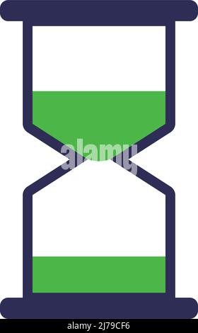 Hourglass-Ikone. Symbol für Zeitmessung. Bearbeitbarer Vektor. Stock Vektor