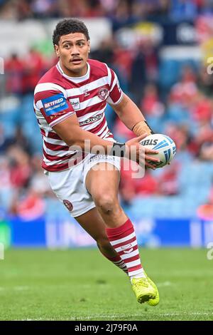 Patrick Mago (10) von Wigan Warriors in Aktion in , am 5/7/2022. (Foto von Craig Thomas/News Images/Sipa USA) Stockfoto