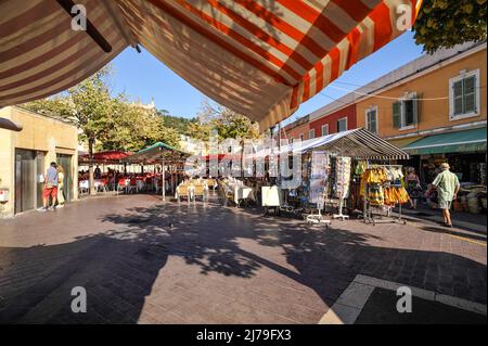 Nizza, Altstadt, Vieux Ville, Cours Saleya // Nizza, Altstadt, Vieux Ville, Cours Saleya Stockfoto