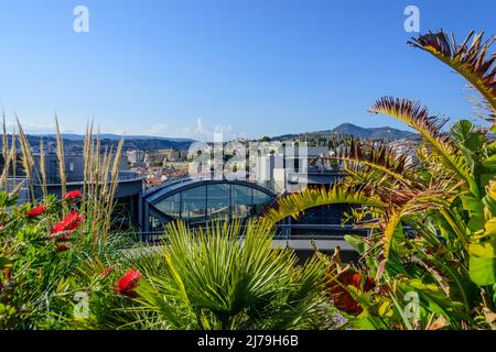 Nizza, Musée d’Art Moderne et d’Art Contemporain, MAMAC // Nizza, Museum für moderne Kunst, MAMAC Stockfoto