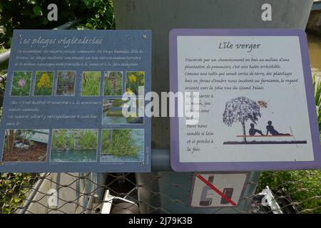 Paris, an der seine, Jardin d'Archipel, schwimmende Gärten // Paris, River seine, Jardin d'Archipel, Floating Gardens Stockfoto