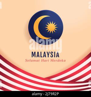 malaysia glücklicher Tag der Unabhängigkeit Stock Vektor