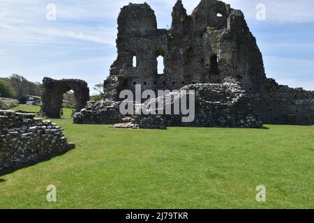 Ogmore Castle, Glamorgan, Wales, Großbritannien Stockfoto