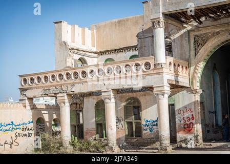 Abgebrochene Abdullah al-Suleiman Palace, Mekka Provinz, Taïf, Saudi-Arabien Stockfoto