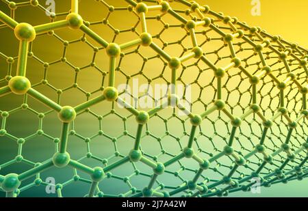 Carbon Nanotube, Abbildung Stockfoto