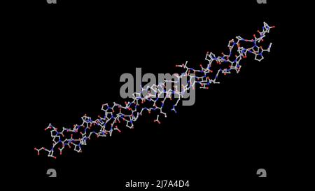 Kollagen-Protein-Molekül, Illustration Stockfoto