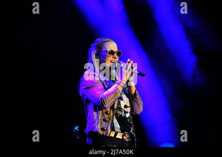 Wien, Österreich. 27. Juni 2015. Anastacia spielt am 27. Juni 2015 auf der Bühne des Donauinselfestivals in Wien Stockfoto