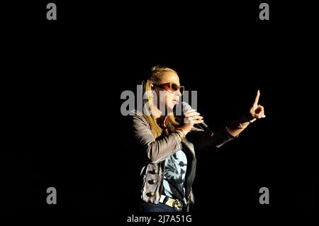 Wien, Österreich. 27. Juni 2015. Anastacia spielt am 27. Juni 2015 auf der Bühne des Donauinselfestivals in Wien Stockfoto