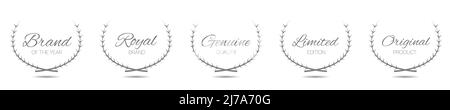 Royal Marke Vektor Lorbeerkranz Label-Set Stock Vektor