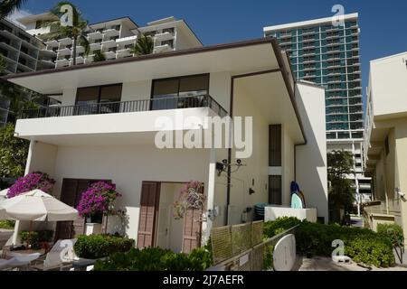 Villa am Waikiki Strand in Honolulu, Hawaii Stockfoto