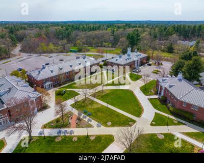 Middlesex Community College Bedford Campus Luftaufnahme in 591 Springs Road in der Stadt Bedford, Massachusetts, USA. Stockfoto