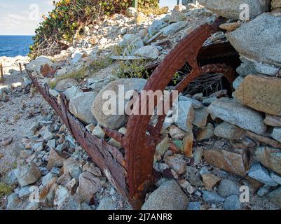 Die Kupfermine wurde von 1837 bis 1862 von Bergleuten aus Cornish betrieben. Das Erz wurde nach Wales verschifft. Jetzt ist das Gebiet ein Nationalpark. Stockfoto