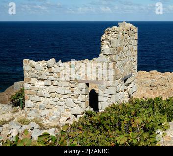 Die Kupfermine wurde von 1837 bis 1862 von Bergleuten aus Cornish betrieben. Das Erz wurde nach Wales verschifft. Jetzt ist das Gebiet ein Nationalpark. Stockfoto