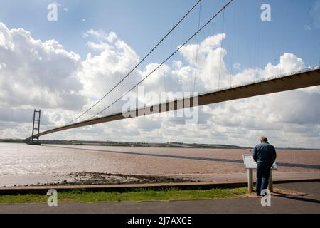 Humber Hängebrücke von Hessle, Kingston upon Hull, East Riding of Yorkshire, England Stockfoto