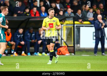 The EnviroVent Stadium, Harrogate, England - 7.. Mai 2022 Jack Muldoon (18) von Harrogate - während des Spiels Harrogate gegen Sutton, EFL League 2, 2021/22, im EnviroVent Stadium, Harrogate, England - 7.. Mai 2022 Credit: Arthur Haigh/WhiteRoseFotos/Alamy Live News Stockfoto