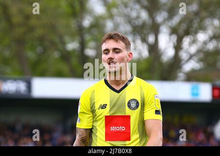 The EnviroVent Stadium, Harrogate, England - 7.. Mai 2022 Jack Diamond (21) von Harrogate - während des Spiels Harrogate gegen Sutton, EFL League 2, 2021/22, im EnviroVent Stadium, Harrogate, England - 7.. Mai 2022 Credit: Arthur Haigh/WhiteRoseFotos/Alamy Live News Stockfoto