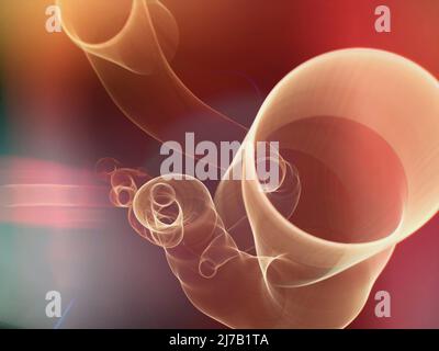 Abstrakter Hintergrund, Herz-Kreislauf-System, Biologie und Gesundheit, Konzepte. Hochwertige Illustration Stockfoto