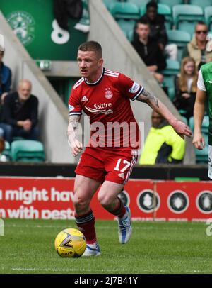 Easter Road Stadium, Edinburgh.Schottland Großbritannien. 7. Mai 22 Hibernian gegen Aberdeen Cinch Premiership Match Aberdeen's Jonny Hayes . Kredit: eric mccowat/Alamy Live Nachrichten Stockfoto