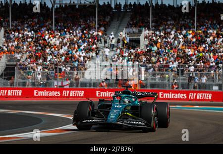 Während des Formel 1 Crypto.com Miami Grand Prix 2022, 5. Runde der FIA Formel 1 Weltmeisterschaft 2022, auf dem Miami International Autodrome, vom 6. Bis 8. Mai 2022 in Miami Gardens, Florida, Vereinigte Staaten von Amerika - Foto DPPI Stockfoto