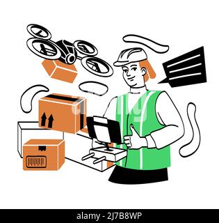 Internationales Logistikkonzept Stock Vektor